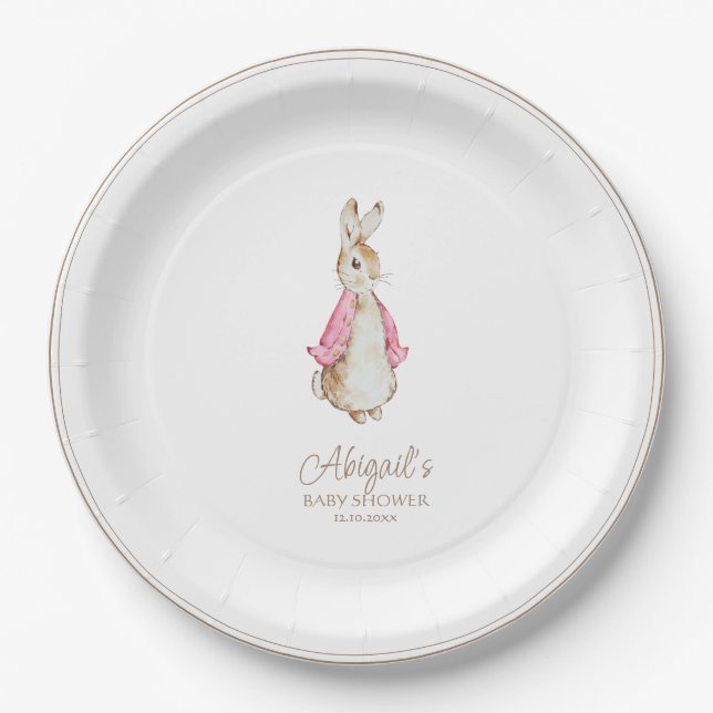 Classic Peter the Rabbit Baby Shower Paper Plate (Front)