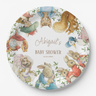 Classic Peter the Rabbit Baby Shower Paper Plate