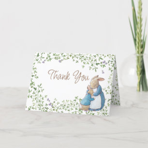 Classic Peter the Rabbit Baby Shower Thank You Car Card