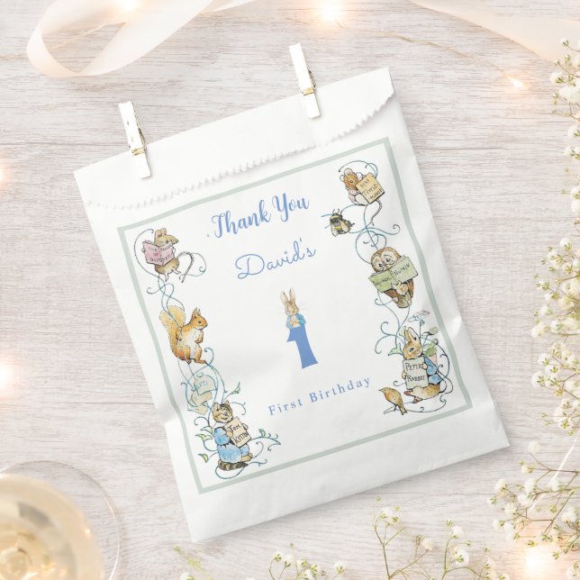Classic Peter the Rabbit Beatrix Potter Birthday  Favour Bag (Clipped)