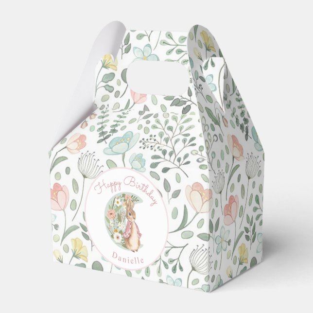 Classic Peter the Rabbit Beatrix Potter Birthday Favour Box (Front Side)