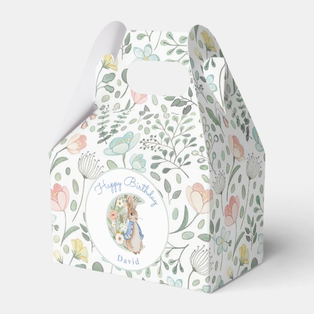 Classic Peter the Rabbit Beatrix Potter Birthday Favour Box (Front Side)