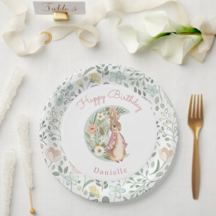 Classic Peter the Rabbit Beatrix Potter Birthday Paper Plate