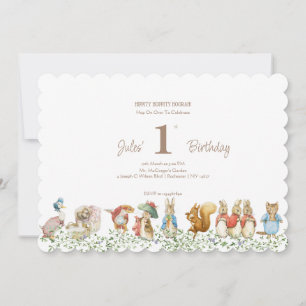 Classic Peter the Rabbit Birthday Invitation