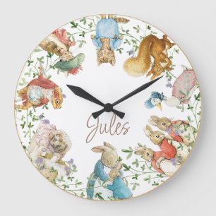 Classic Peter the Rabbit Birthday Large Clock