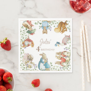 Classic Peter the Rabbit Birthday Napkin