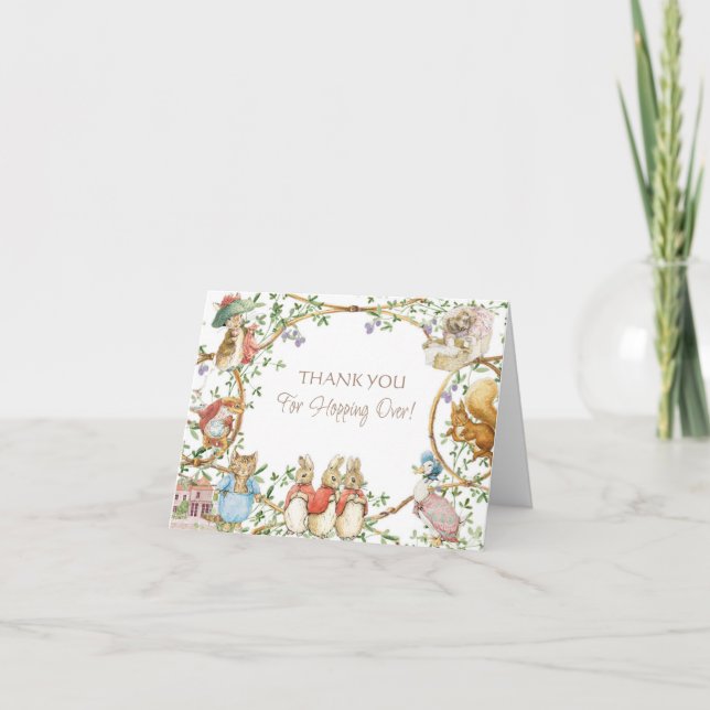 Classic Peter the Rabbit Birthday Thank You Card (Front)