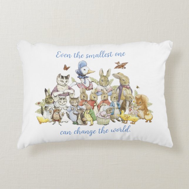 Classic Peter the Rabbit  Decorative Cushion (Front)