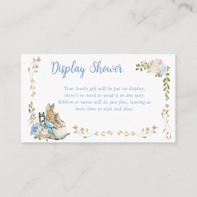 Classic Peter the Rabbit Twins Display Shower Enclosure Card (Front)