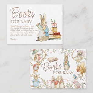 Classic Peter the Rabbit Winter Baby Shower Books Enclosure Card