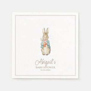 Classic Peter the Rabbit Winter Baby Shower Napkin