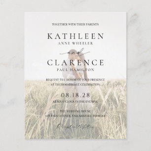 Classic Photo Elegant Budget Wedding Invite Flyer