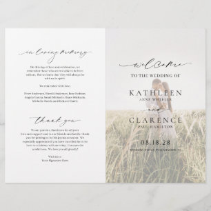 Classic Photo Elegant Budget Wedding Program Flyer