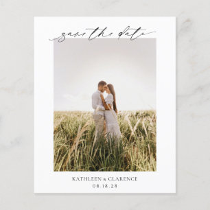 Classic Photo Elegant Budget Wedding Save the Date Flyer