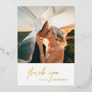 Classic Photo Elegant Wedding Thank You