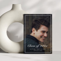 Classic photo frame graduation announcement