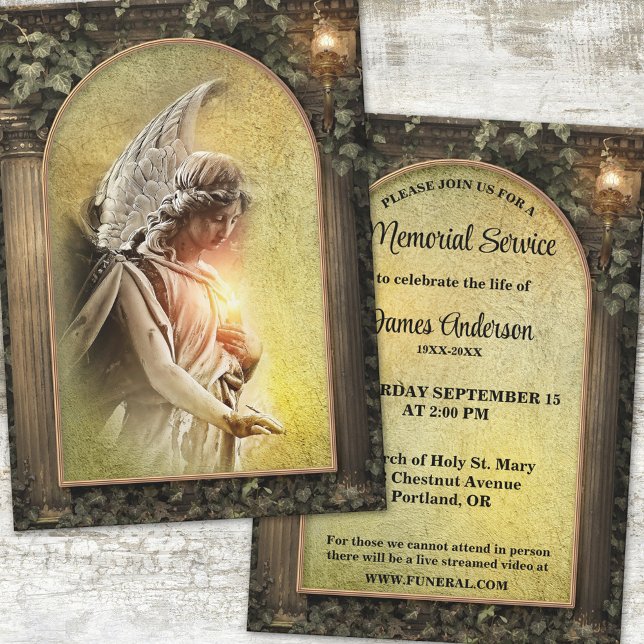 Classic Photo Funeral Memorial Service Invitation (Creator Uploaded)