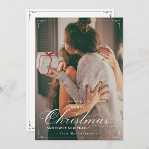 Classic Photo Merry Christmas Happy New Year Card