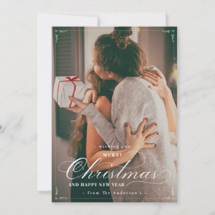 Classic Photo Merry Christmas Happy New Year Card