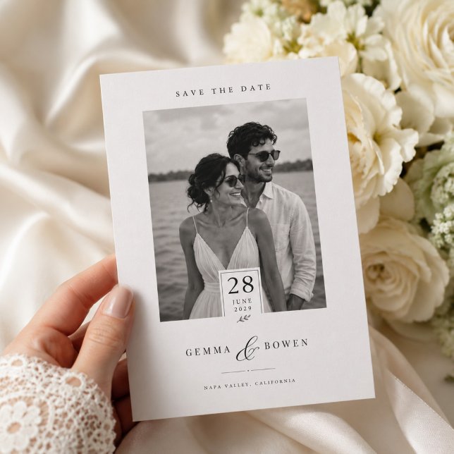 Classic Photo Wedding Save The Date Card (Creator Uploaded)