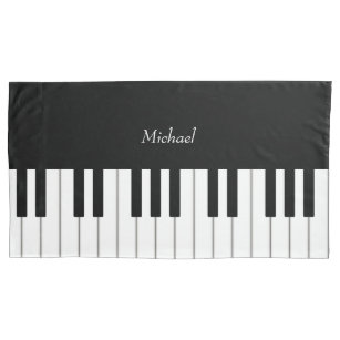 Classic Piano Keyboard Personalised Music Pillowcase