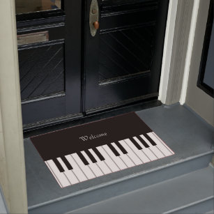 Classic Piano Keyboard Personalizable Doormat