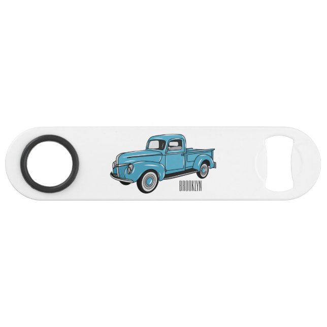Classic pick up truck cartoon illustration (Front (Horizontal))