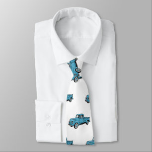 Classic pick up truck cartoon illustration tie