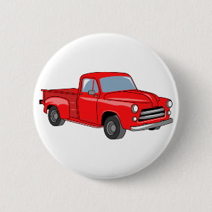 Classic Pickup Truck 6 Cm Round Badge