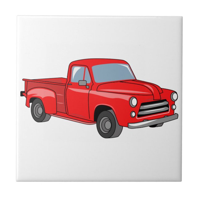 Classic Pickup Truck Ceramic Tile (Front)
