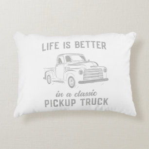Classic Pickup Truck Guy Vintage Decorative Cushion