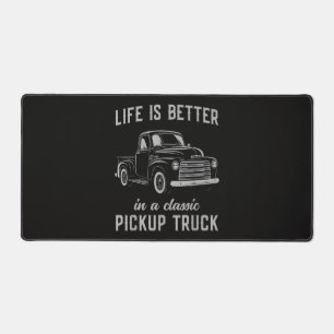 Classic Pickup Truck Guy Vintage Desk Mat