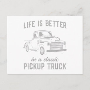 Classic Pickup Truck Guy Vintage Enclosure Card