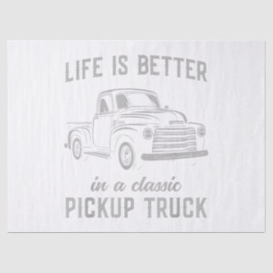 Classic Pickup Truck Guy Vintage Tissue Paper