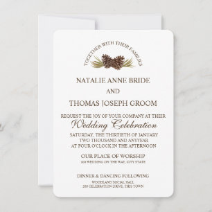 Classic Pine Cone Invitation