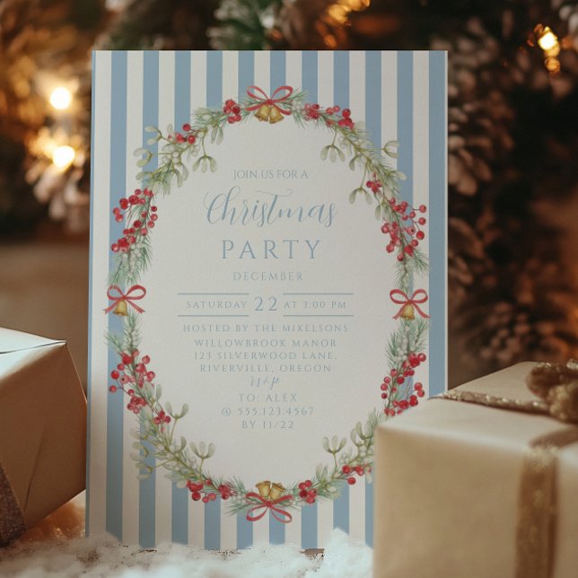 Classic Pinecone Family Christmas Invitation (Creator Uploaded)