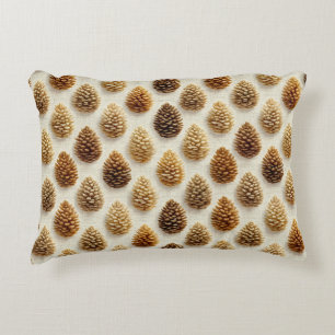 Classic Pinecone Winter Pattern Decorative Cushion