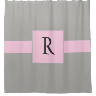 Classic Pink and Grey Shower Curtain