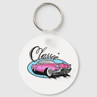 Classic Pink Cadillac Key Ring