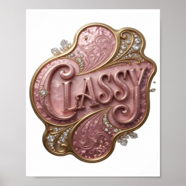 Classic Pink CLASSY Poster (Front)