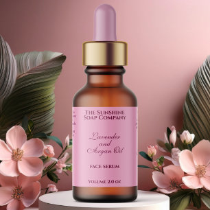 Classic Pink Cosmetics Dropper Bottle Label