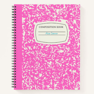 Classic Pink Customizable Composition Notebook