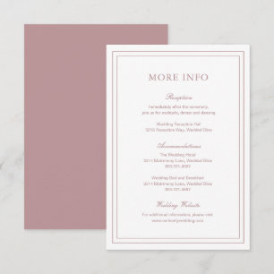 Classic Pink Elegant Wedding Enclosure Card