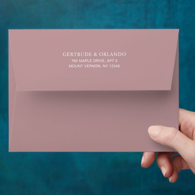 Classic Pink Elegant Wedding Envelope (Hand)