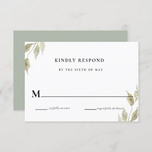 Classic Pink Floral Wedding RSVP Reply Invitation