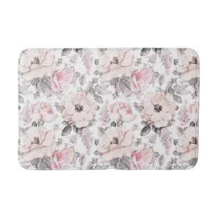 Classic Pink & Grey Pattern Bath Mat