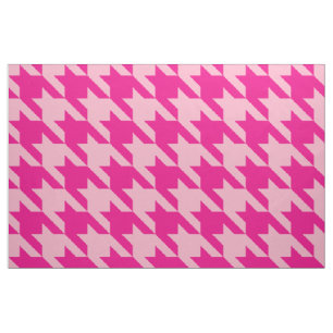 Classic Pink Houndstooth Fabric