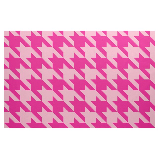 Classic Pink Houndstooth Fabric (Fat Quarter)