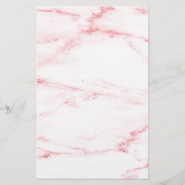 Classic Pink Marble Stationery (Front)