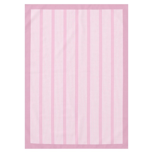 Classic Pink Plaid Tablecloth Spring Table Setting (Front)